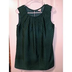 Merona - Women's Geometric Sleeveless Scoopneck Blouse - Sz 4 - EUC